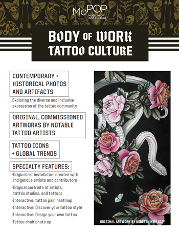 Body of Work: Tattoo Culture exhibition onesheet