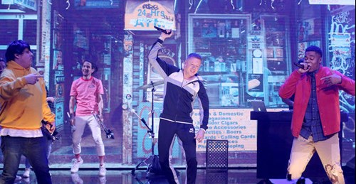 Sound Off alumni performing with Macklemore on the Tonight Show