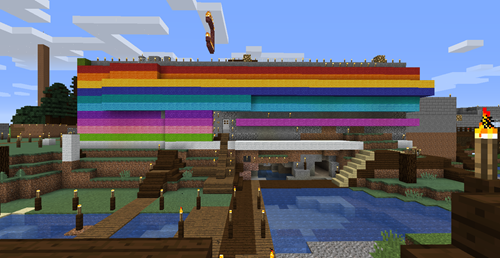 Side view of the Collier Compound in Minecraft