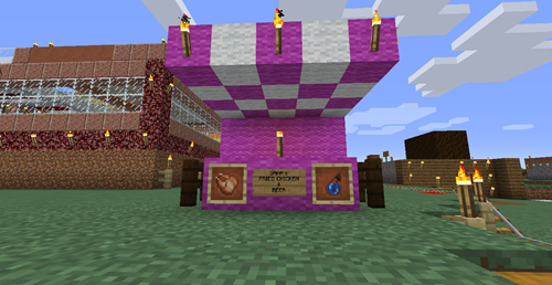 Closeup of the Collier Compound in Minecraft