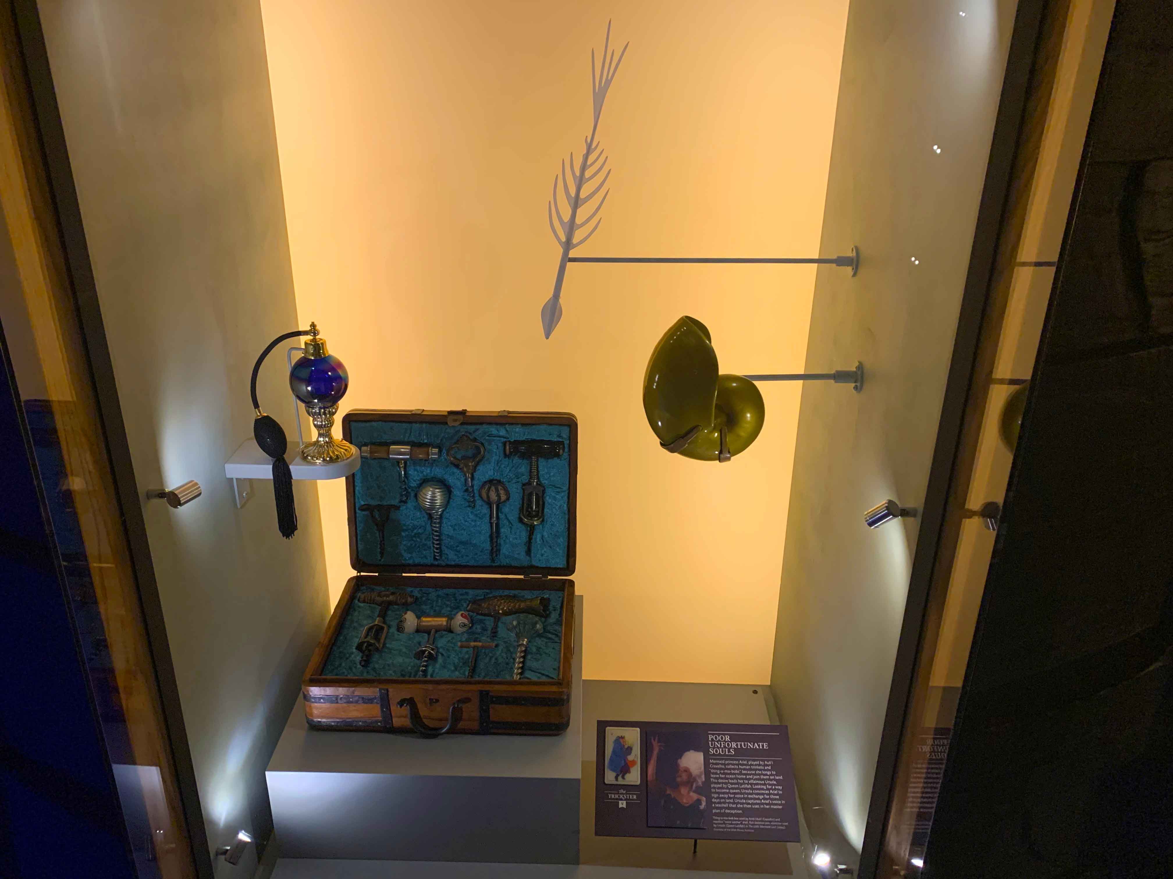 A handful of artifacts from 'The Little Mermaid Live!' (2019) are now on display inside 'Fantasy: Worlds of Myth and Magic' at the Museum of Pop Culture.