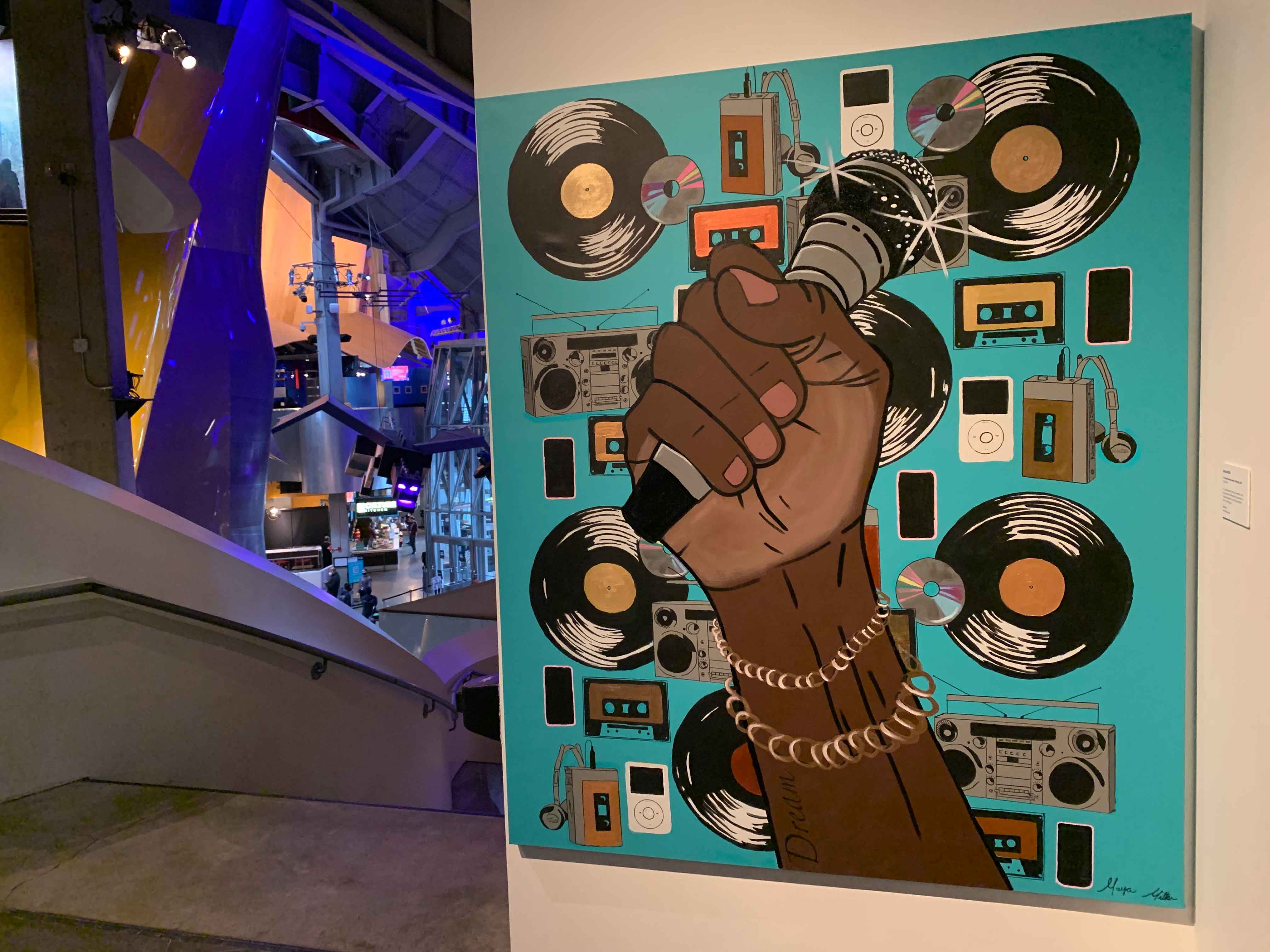Maya Milton Mural for MoPOP Contact High: A Visual History of Hip-Hop Exhibition